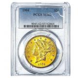 1904 $20 Gold Double Eagle PCGS MS62