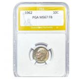 1962 Roosevelt Dime PGA MS67FB
