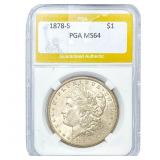 1878-S Morgan Silver Dollar PGA MS64