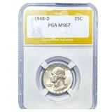 1948-D Washington Silver Quarter PGA MS67