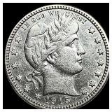 1915-S Silver Barber Quarter CLOSELY  UNCIRCULATE