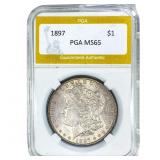 1897 Morgan Silver Dollar PGA MS65