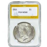 1925 Silver Peace Dollar PGA MS66