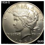 1934-S Silver Peace Dollar UNCIRCULATED +
