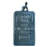 Credit USA 10 G Silver Bar With Assay CertIficate