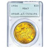 1904 $20 Gold Double Eagle PCGS MS63