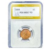 1934 Wheat Cent PGA MS67RD