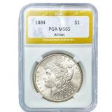 1884 Morgan Silver Dollar PGA MS65 Arrows