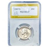 1947-S Washington Silver Quarter PGA MS67