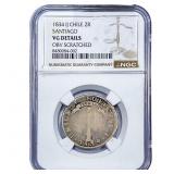 1834 Chile Silver 2 Reales NGC VG Details