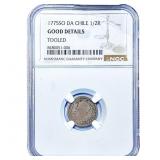 1775 Colonial Spain Silver 1/2 Real NGC G Details