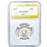 1917 Standing Liberty Quarter PGA MS63 Type 1