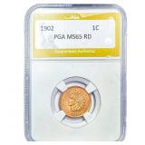 1902 Indian Head Cent PGA MS65RD