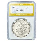 1904 Morgan Silver Dollar PGA MS65