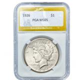 1926 Silver Peace Dollar PGA MS65