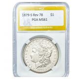 1879-S Rev 78 Morgan Silver Dollar PGA MS61