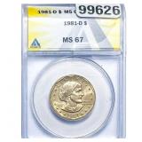1981-D Susan B. Anthony Dollar ANACS MS67
