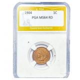 1904 Indian Head Cent PGA MS64RD