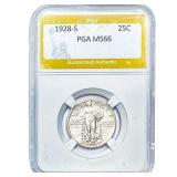 1928-S Standing Liberty Quarter PGA MS66