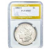 1882-S Morgan Silver Dollar PGA MS65