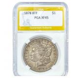 1878 8TF Morgan Silver Dollar PGA XF45