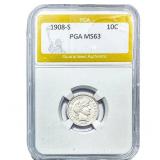 1908-S Barber Dime PGA MS63