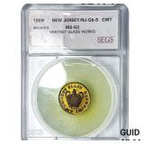 1869 Trade Token Whitney Glass Works NJ SEGS MS63