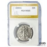 1944-S Walking Liberty Half Dollar PGA MS65