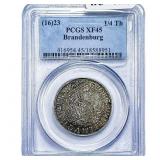 (16)23 Brandenburg Silver 1/4 Thaler PCGS XF45