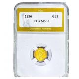 1856 Rare Gold Dollar PGA MS63