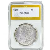 1888 Morgan Silver Dollar PGA MS66