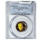 1997W 1/4oz Gold Commemorative $5-J. Robinson PCGS
