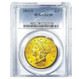 1892-S $20 Gold Double Eagle PCGS AU58