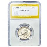 1948-D Washington Silver Quarter PGA MS67