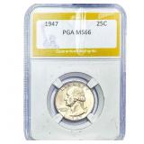 1947 Washington Silver Quarter PGA MS66