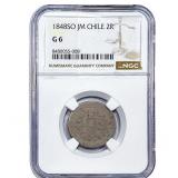 1848 Chile Silver 2 Reales NGC G6