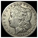 1892-CC Silver Morgan Dollar ABOUT  UNCIRCULATED