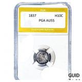 1837 Seated Liberty Half Dime PGA AU55