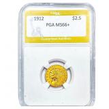 1912 $2.50 Gold Quarter Eagle PGA MS66+