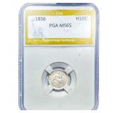1856 Seated Liberty Half Dime PGA MS65