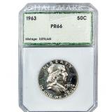 1963 Franklin Half Dollar PCI PR66