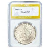1884-O Morgan Silver Dollar PGA MS65