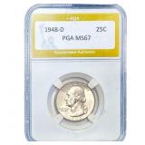 1948-D Washington Silver Quarter PGA MS67