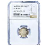1862 Chile Silver Decimo NGC VF Details