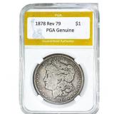 1878 Rev 79 Morgan Silver Dollar PGA Genuine