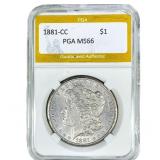 1881-CC Morgan Silver Dollar PGA MS66