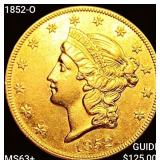 1852-O $20 Gold Double Eagle CHOICE BU+
