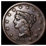 1842 Braided Hair Large Cent NEARLY  UNCIRCULATED