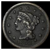 1852 Braided Hair Large Cent CLOSELY  UNCIRCULATE
