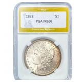 1882 Morgan Silver Dollar PGA MS66